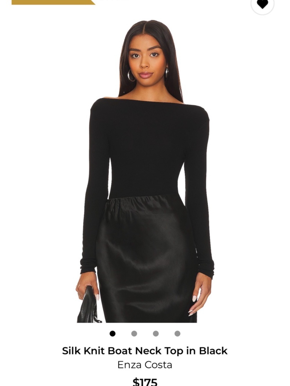 Enza Costa Black Ribbed Top